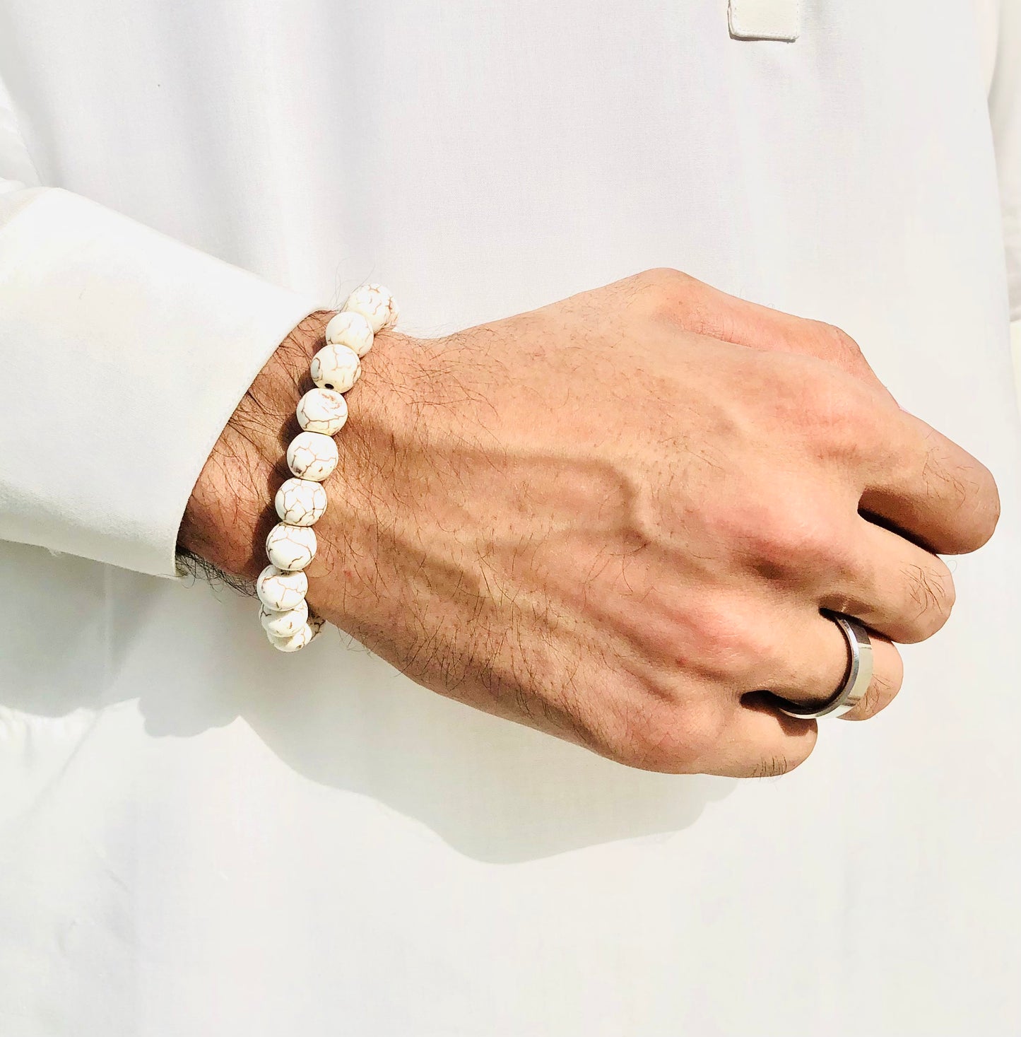 White Marble-Bracelet